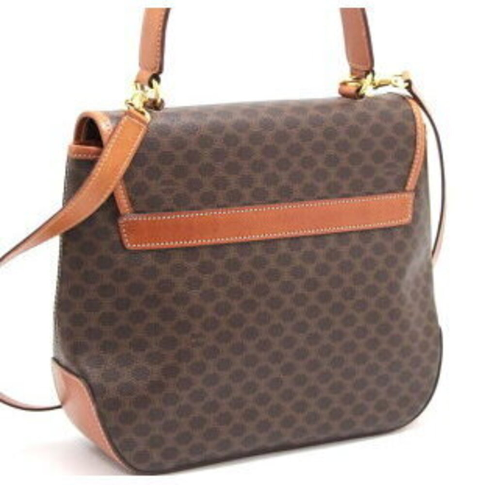 Celine Macadam Handbag Shoulder Bag Leather Brown - Picture 2 of 6